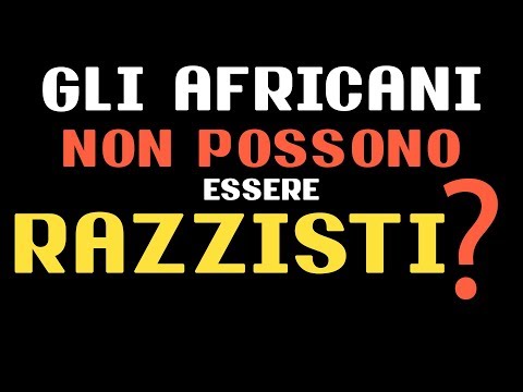 Non si può fare RAZZISMO VERSO I BIANCHI?