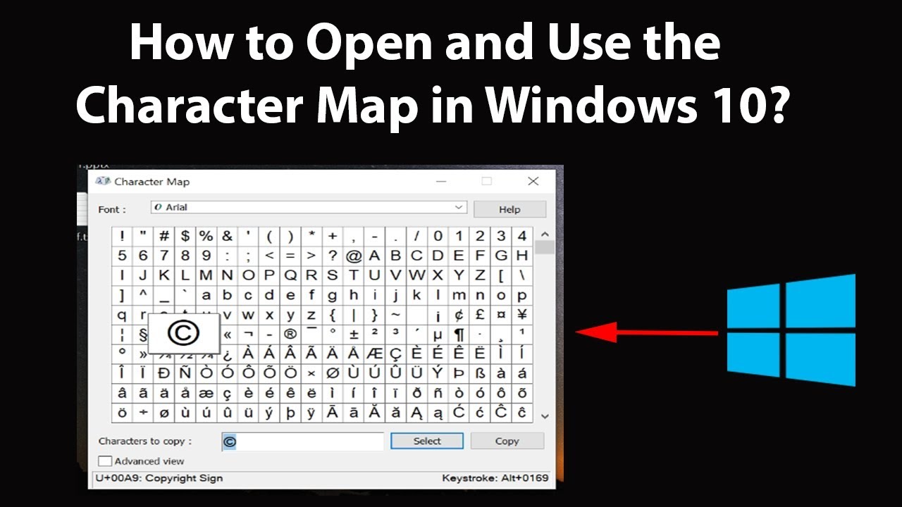 How to Open and Use the Character Map in Windows 10?