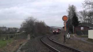 preview picture of video 'BÜ Glauberg Beningsgasse mit BR 628'