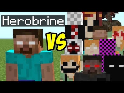 Herobrine vs All creepypasta. (Minecraft)