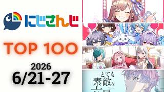 【2026/6/21-27】にじさんじ 歌ってみた&オリジナルソング 週間再生数ランキング TOP 100 + 新曲