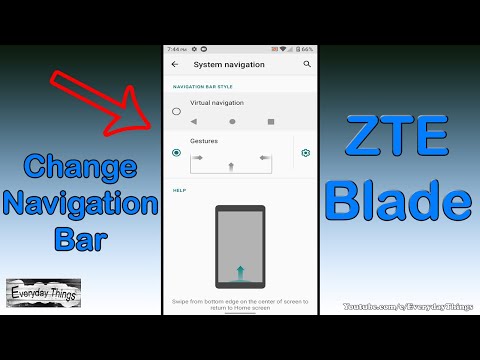 How to change the navigation bar menu, ZTE blade Smartphones
