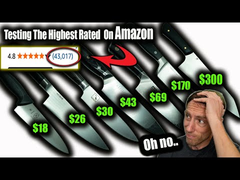 Testing The Highest Rated Chefs Knifes On Amazon - NOT What I Expected!