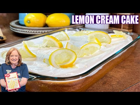 LEMON CREAM CAKE Easy with Box Cake Mix