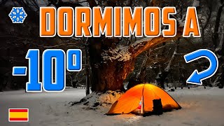🇪🇸 CICLOTURISMO invernal: 👉ACAMPANDO sobre la NIEVE- Vuelta al Mundo - #02ESPAÑA en BICICLETA