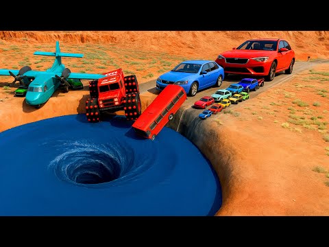 🔥 BIG & SMALL CARS vs GIANT PIT #95 💥 – BeamNG.drive Ultimate Crash Challenge | Impala BeamNG