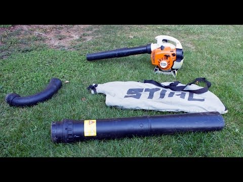 STIHL SH56C Conversion from Blower to Vac Shredder, Plus Demonstration