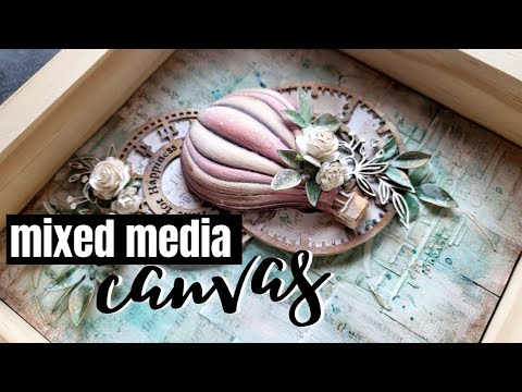 mixed media canvas - moulds and other fun techniques!