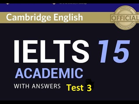 IELTS Listening Cambridge 15 Test 3 2020