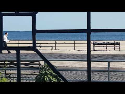 Singer Mordechai ben David on the boardwalk