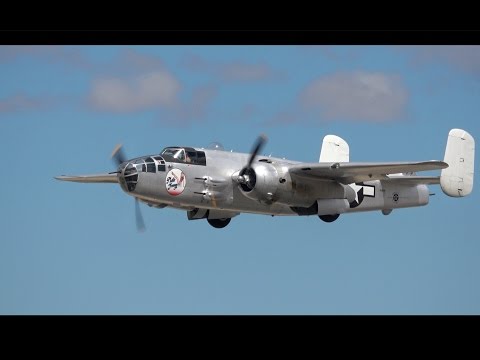 WWII Warbird Flybys .. LA County Airshow 2017 (4K)