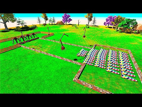 SCOURGERS AND STEELS TENTACLES vs ARMY UNITS. ROAD DEATH. PART #1 - Animal Revolt Battle Simulator