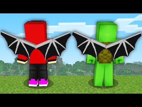 JJ and Mikey Survive With Wings in Minecraft - Maizen