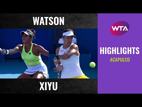 Heather Watson vs. Wang Xiyu | 2020 Acapulco Semifinal| WTA Highlights