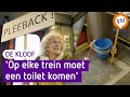 Greetje maakt haar eigen toilet op de trein