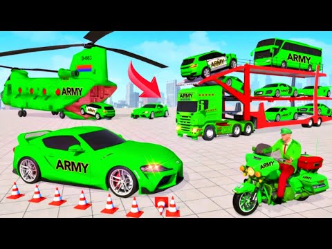 US Army Vehicle Driving Transporter Truck - Cargo Airplane Simulator 2022 - Android GamePlay #1