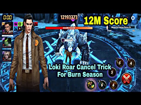 Loki Abx 12M Score & Roar Cancel Trick For Burn Season - Marvel Future Fight