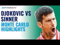 Novak Djokovic vs Jannik Sinner | Monte Carlo 2021 Highlights