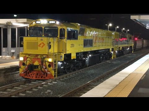 Aurizon 2701 & 2702 Locomotives on first revenue coal train.