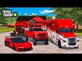 BUILDING ALL RED CAMPING MANSION LIFTED TRUCKS RZR FS25