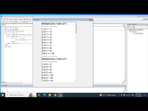 Generate Multiplication Table In Vb6 Step By Step Tutorial With Source Code