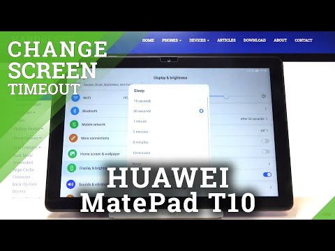 How to Change Screen Timeout in HUAWEI MatePad T10 – Display Settings