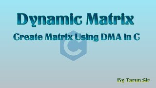how to create matrix using malloc in c | dynamic matrix