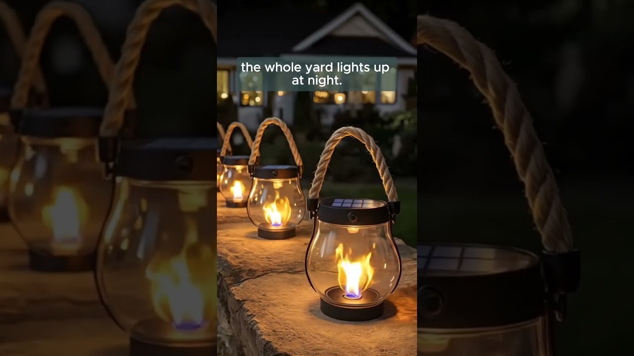 🏆 500K+ SOLD! 🔥✨Solar Lantern Outdoor Flame Light