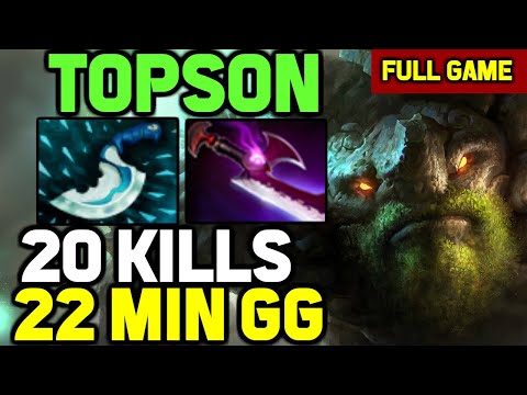 Topson MID Tiny from 0-2 to 20-2 KILLER MODE End game in 22 minutes