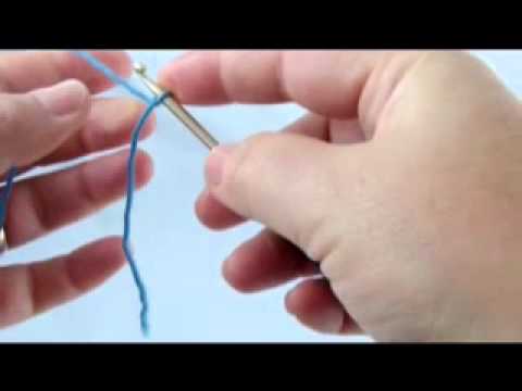 Learn to crochet - close a chain of chain stitches into a ring
