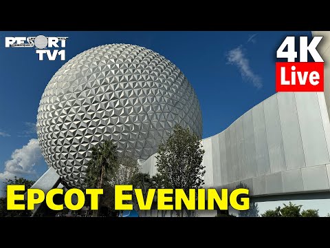 🔴4K Live: An Epcot Evening in 4K - (Tranquil Tuesday Makeup) - Walt Disney World Live Stream