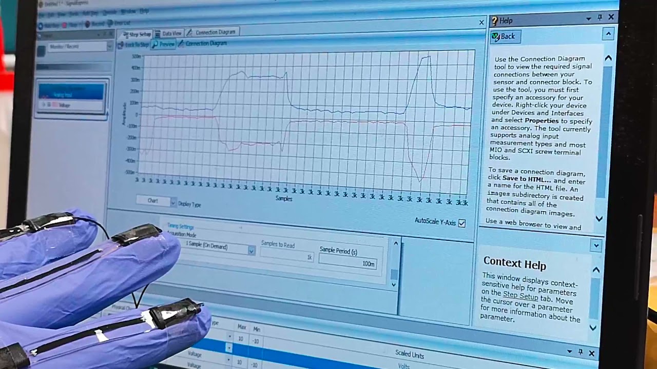 Gebruik van de handschoen met sensoren | Video Kottapelli lab, RUG