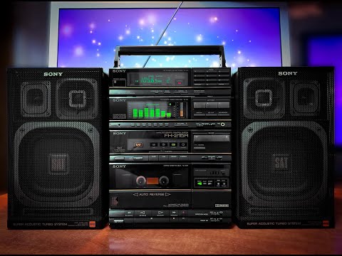 Sony FH-215R Vintage Stereo Cassette Boombox "Ghetto Blaster" With Digital Equalizer