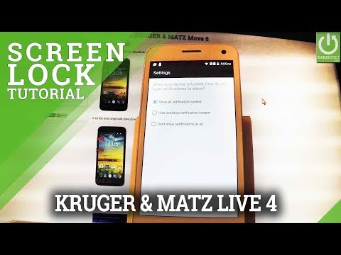 How Set Up Screen Lock in KRUGER & MATZ Move 5 - Pattern Lock