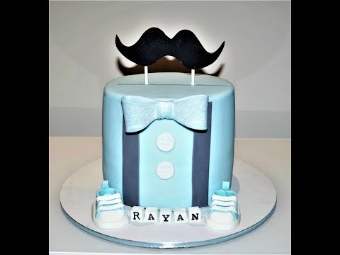 Cake decorating tutorials | how to make a little man bow tie & mustache cake | Sugarella Sweets Video