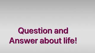 Question and Answer about life! What do you want to achive one year from now?
