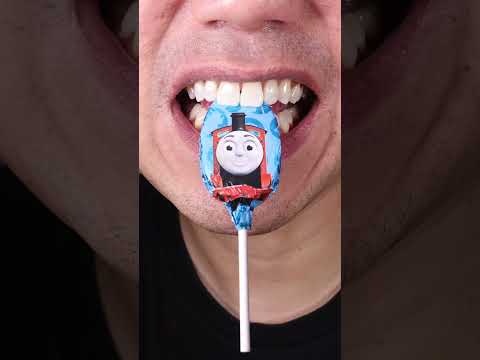 ASMR | Thomas & Friends Crunchy Chocolate Lollipops | Can You Name the Character? #ASMR