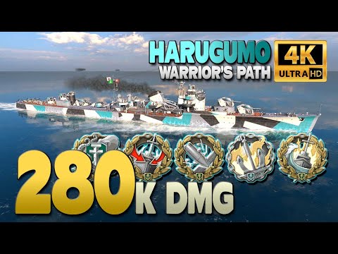 Destroyer Harugumo on map Warrior's Path, 280k damage - World of Warships