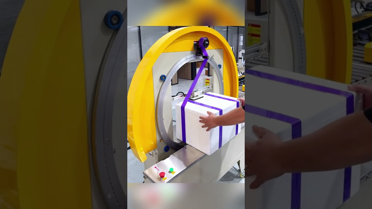 水平回転式ストレッチ包装機：発泡スチロール箱の効率的な梱包ソリューション