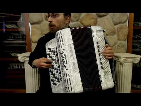 DINOOPERAIBW - White Dino Baffetti Opera I Chromatic Button Accordion B System LMMH 87 120 $7999
