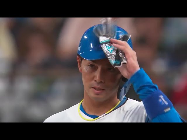 【2回裏】現役ラストゲームで魅せた!! ファイターズ・谷内亮太 センター前へ先制タイムリー!! 2023年9月27日 北海道日本ハムファイターズ 対 千葉ロッテマリーンズ