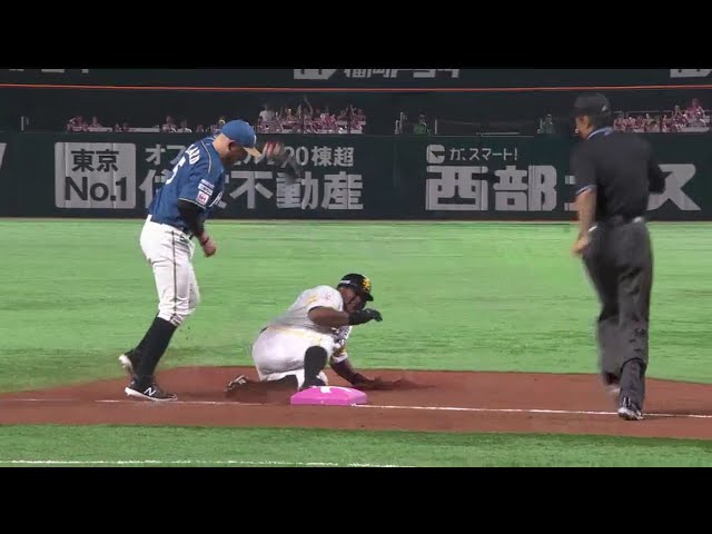 【2回裏】ホークス・デスパイネ 来日2本目となる3ベースで先制!! 2018/5/13 H-F