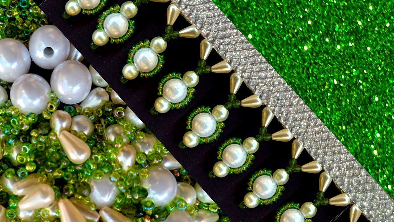 Stay with me for today's new jewelry embroidery design.(Welcometo your channel!)#DIY💚