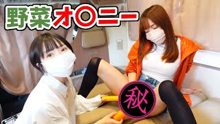 【男子禁制】キャンピングカーで野菜挿れ比べしてみた！