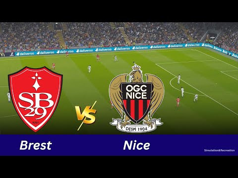 Stade Brestois vs Nice | Ligue 1 2025/26 | Temps forts, simulation PES21