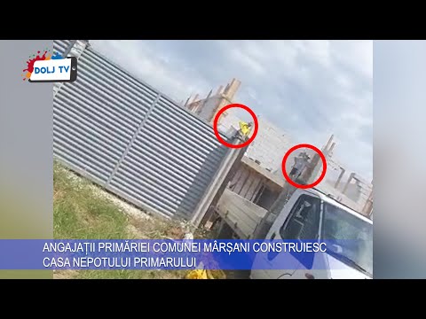 ANGAJAȚII PRIMĂRIEI COMUNEI MÂRȘANI CONSTRUIESC CASA NEPOTULUI PRIMARULUI