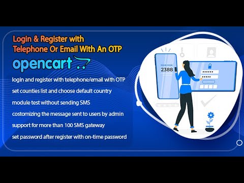 opencart login and register module with OTP with mobile or email
