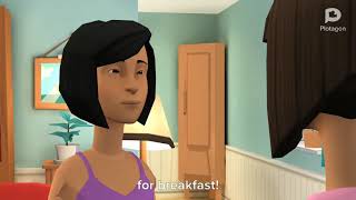 Dora behaves at breakfast and gets ungrounded/John