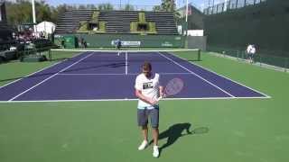 preview picture of video '03 07 2015 Mardy Fish practice with Jack Sock at Indian Wells 4K UHD'