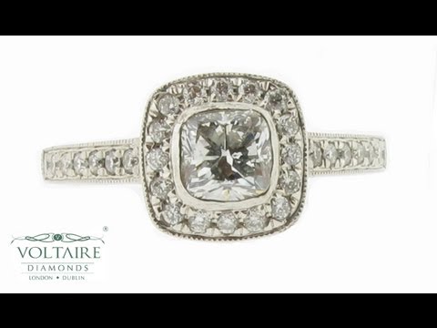 Handmade Halo Cushion Style Engagement Ring - ER 1012